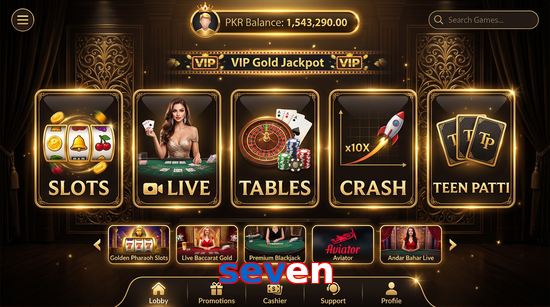 Main screen of Seven casino page for PK players